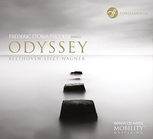 CD cover for “Odyssey” featuring stones receding into a hazy horizon.