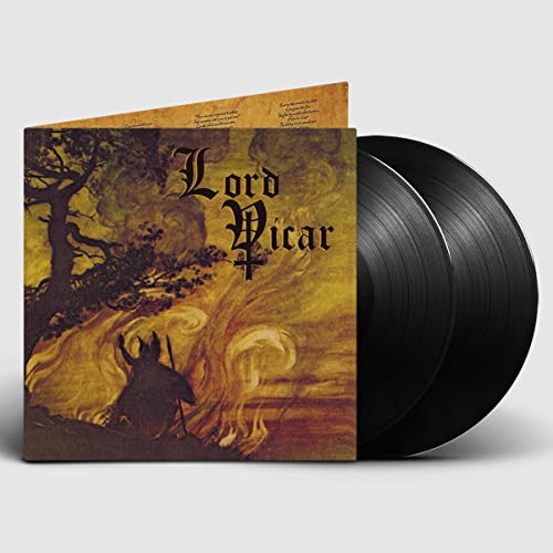 Vinyl record for Lord Vicar's "Fear No Pain" with painted cover art.