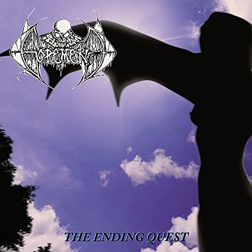 CD cover for Gorement’s “The Ending Quest” with skull and bat imagery.