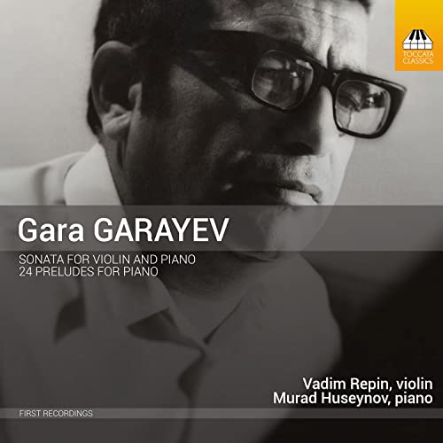 CD cover featuring a portrait of composer Gara Garayev in glasses.