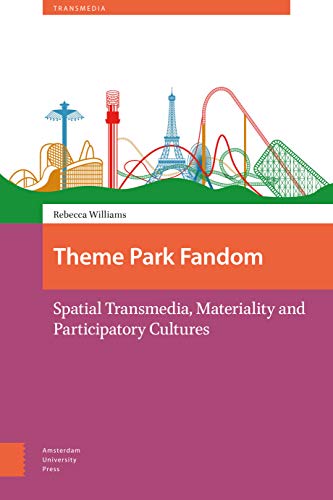 Book cover featuring theme park rides and the title "Theme Park Fandom.