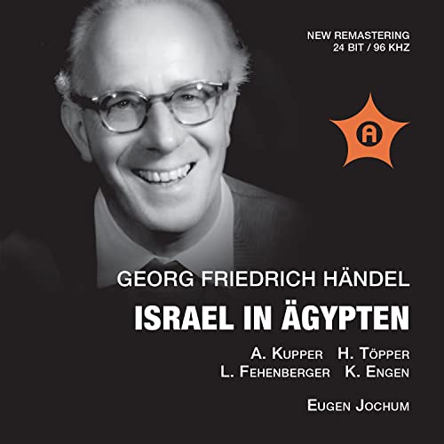 CD cover featuring portrait of Georg Friedrich Händel and text “Israel in Ägypten”.