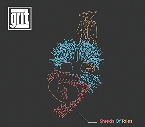 CD cover with line art of a man, bird, and tree on black.