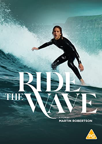 Surfer riding a wave, DVD cover for "Ride The Wave".