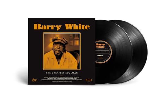 Barry White's "The Greatest Soulman" double vinyl record and album cover.