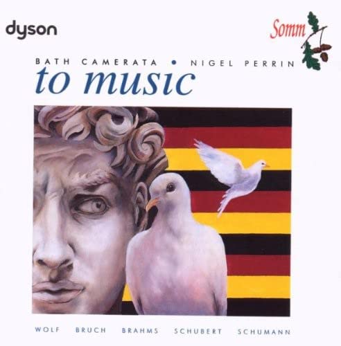 CD cover: classical art, dove, and text “to music” by Bath Camerata.