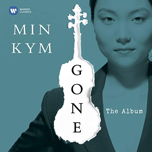 CD cover for Min Kym’s “Gone” featuring a violinist’s portrait.