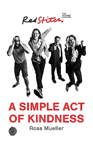 Book cover: four actors in motion, black and white with red text.