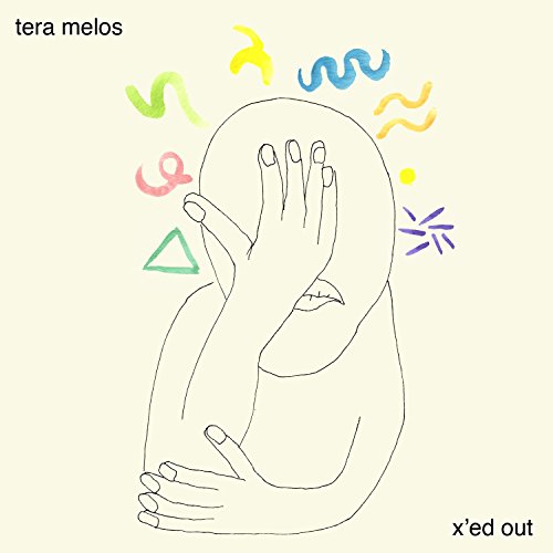 X'ed Out" CD cover: hand-covering-face illustration with colorful abstract shapes.