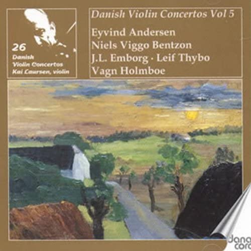 CD cover with portrait, text listing composers, and landscape painting.