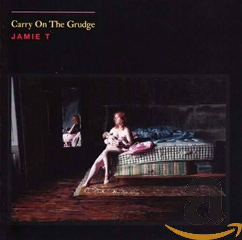 Jamie T's "Carry On The Grudge" CD cover with a shadowy bedroom scene.