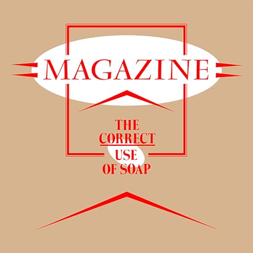Magazine cover with red geometric shapes and text: "The Correct Use Of Soap".