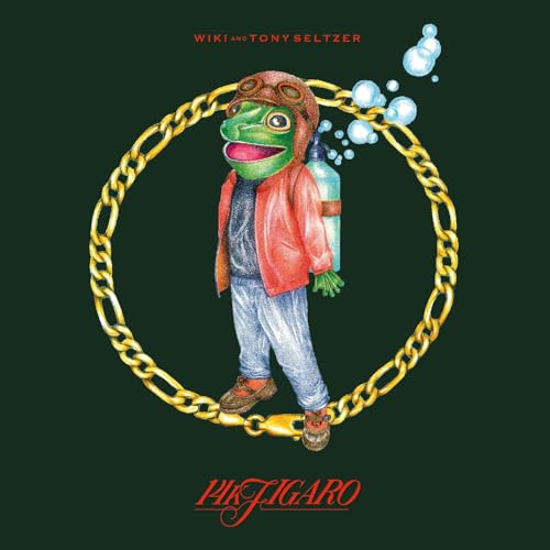Album cover: frog with aviator gear and gold chain, text “14K FIGARO”.