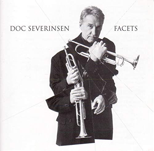 Doc Severinsen holding a trumpet, album cover for "Facets" CD.