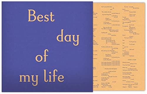 Tom Odell's "Best Day Of My Life" vinyl record cover, blue and gold.