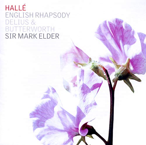 CD cover with pink sweet pea flowers and text: "English Rhapsody.
