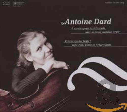 CD cover: cellist with instrument, text “Antoine Dard”, dark background.