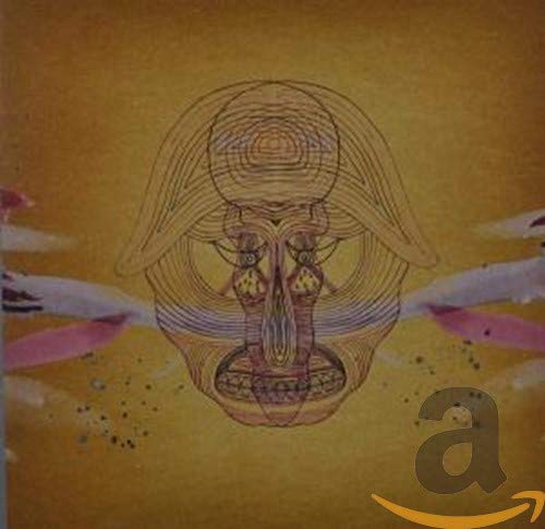 CD cover art: symmetrical face illustration in gold and blue tones.