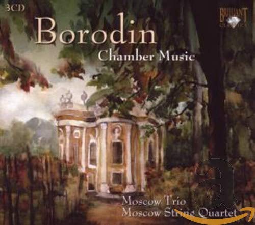 CD cover for Borodin’s Chamber Music featuring a painted Russian building.