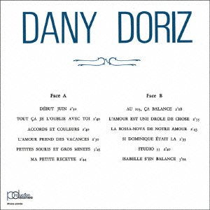CD cover for Dany Doriz with tracklist in blue text on white background.