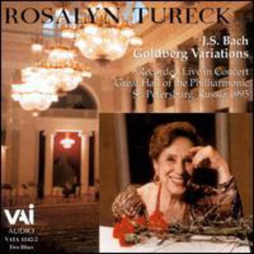 CD cover featuring Rosalyn Tureck and a chandelier-lit concert hall interior.