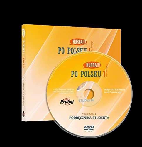 DVD and case for Polish language learning materials, titled “Hurra!!! Po Polsku 1”.