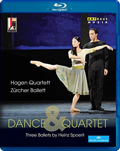 Blu-ray cover featuring two ballet dancers in performance, titled "Dance & Quartet".