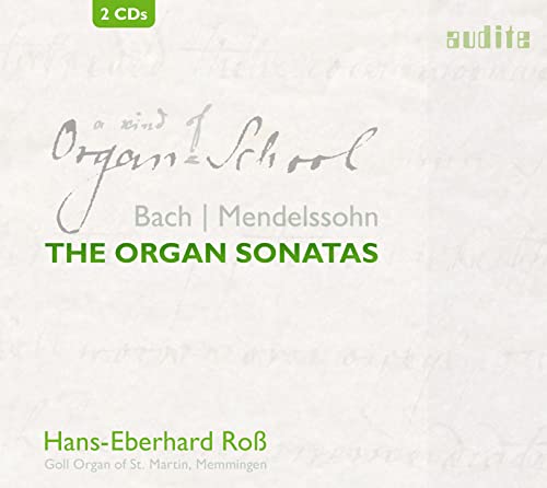 CD case for Bach and Mendelssohn organ sonatas by Hans-Eberhard Roß.