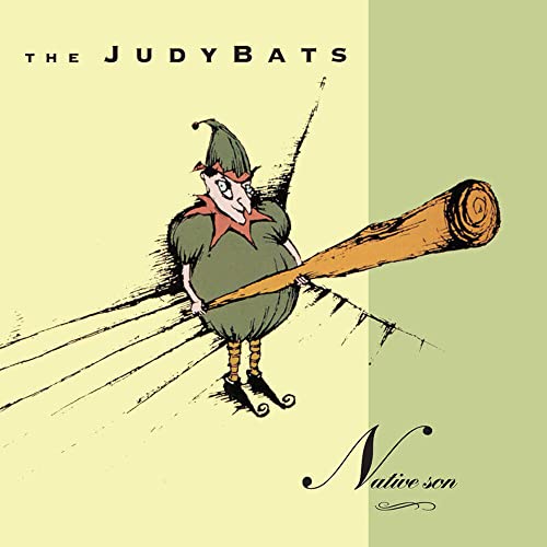 Album cover for Judybats’ “Native Son” featuring a sketched elf with a bat.
