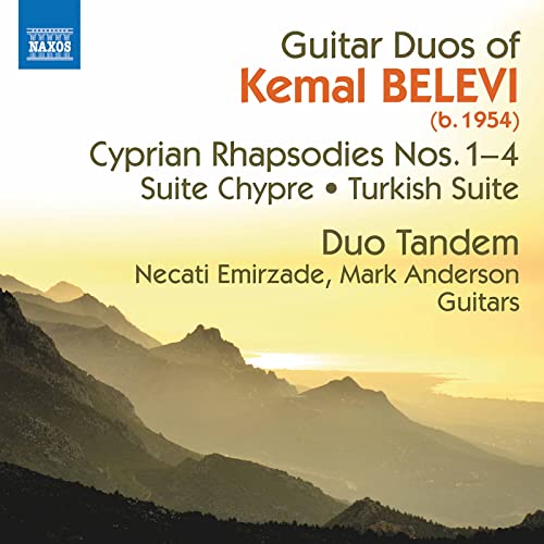 CD cover for Kemal Belevi guitar duos with mountain landscape.