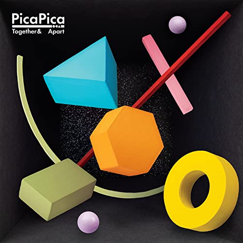 Album cover for Picapica’s “Together & Apart” featuring colorful geometric shapes.