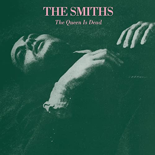 The Smiths album cover, “The Queen Is Dead,” featuring a reclining figure.