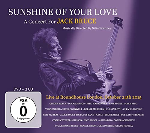 CD cover for "Sunshine Of Your Love" concert featuring Jack Bruce playing bass.