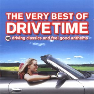 CD cover with woman driving a silver convertible under a blue sky.