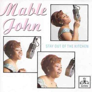 Mable John album cover with three photos of her singing into a microphone.