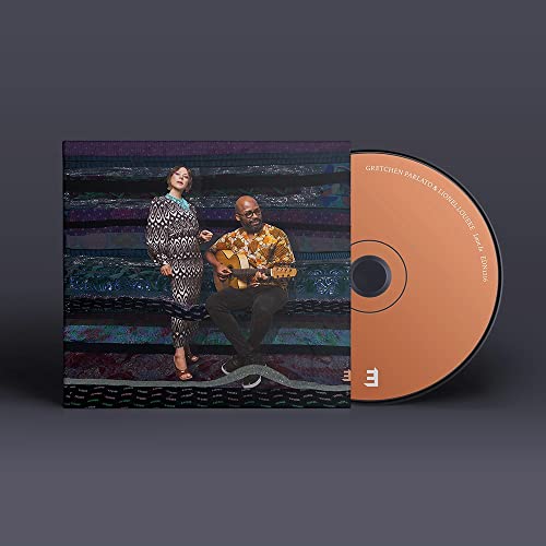 CD cover for Gretchen Parlato’s “Lean In” featuring two people with a guitar.