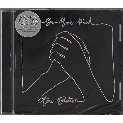 Frank Turner "Be More Kind" CD, black case with white line art.