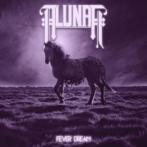 Album cover for Alunah’s “Fever Dream” featuring a dark horse in a field.