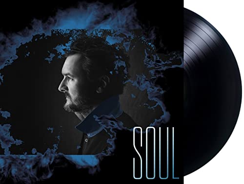 Eric Church “Soul” vinyl record with portrait and blue smoke effect.