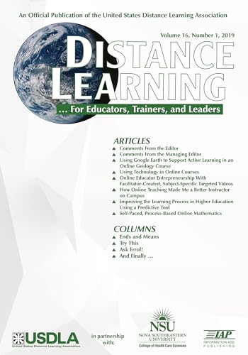 Distance Learning Vol 16 Issue 1