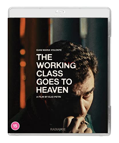 Blu-ray cover for “The Working Class Goes To Heaven” featuring a man smoking.