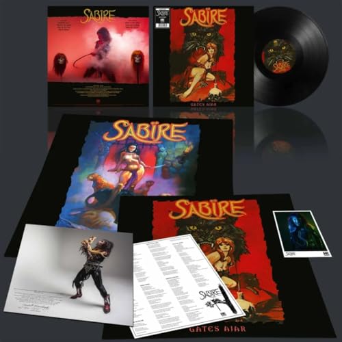 “Sabire - Gates Ajar” vinyl record with artwork and accompanying inserts.