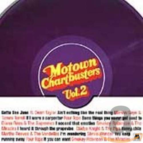 Purple CD with yellow and red text reading Motown Chartbusters Vol. 2.