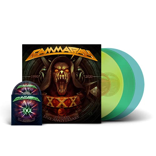 Gamma Ray 30 Years Live Anniversary boxset with vinyl records and Blu-ray.