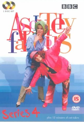 “Absolutely Fabulous” Series 4 DVD cover with Edina and Patsy in colorful outfits.