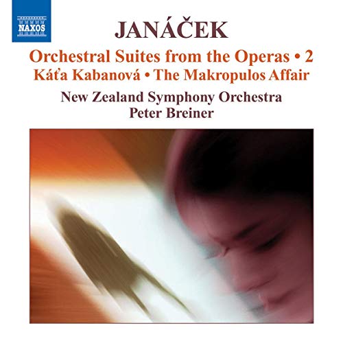 CD cover for Janáček’s Orchestral Suites 2, featuring a portrait.