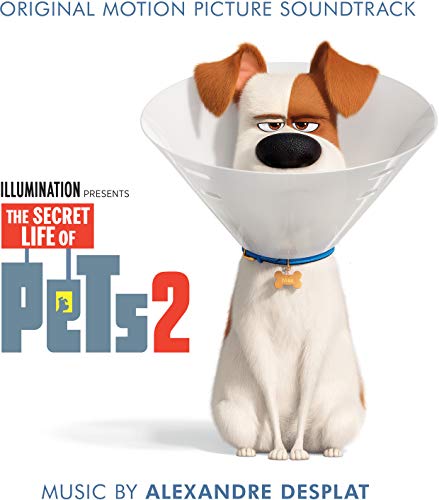 CD cover for "The Secret Life of Pets 2" soundtrack featuring Max in a cone.