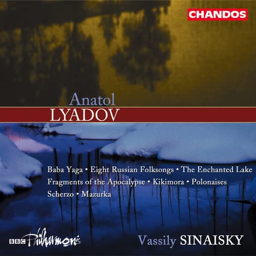 CDL CD cover for Anatol Lyadov's music, featuring snowyL winter landscape and text.