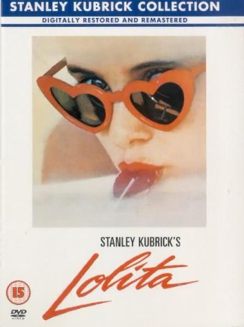 DVD cover for Lolita featuring a close-up of a person wearing heart-shaped sunglasses.