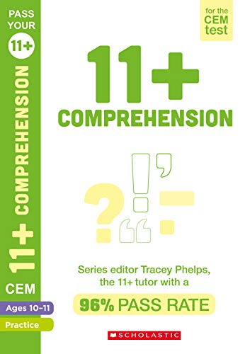 11+ Comprehension Practice and Assessment for the CEM Test Ages 10-11 including: fiction and non-fiction. By Tracey Phelps the tutor with a 96% pass rate (Pass your 11+)